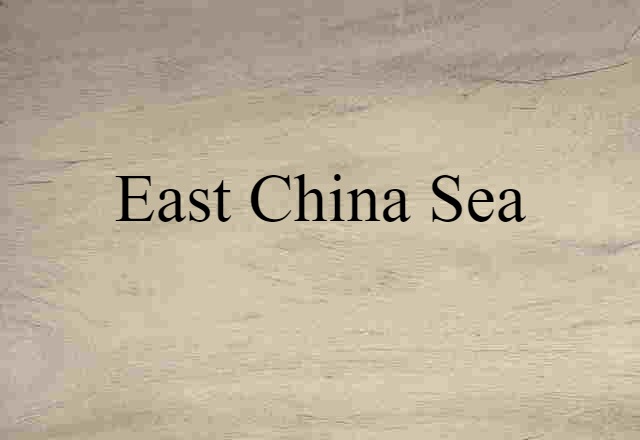 East China Sea (noun) Definition, Meaning & Examples