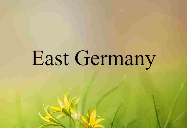 East Germany