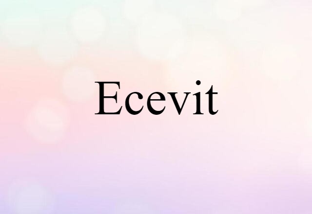 Ecevit (noun) Definition, Meaning & Examples