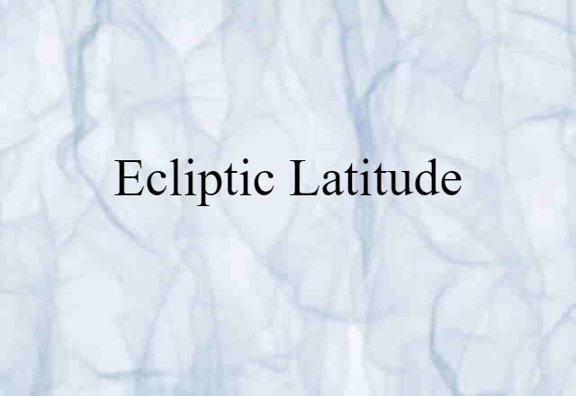 ecliptic latitude