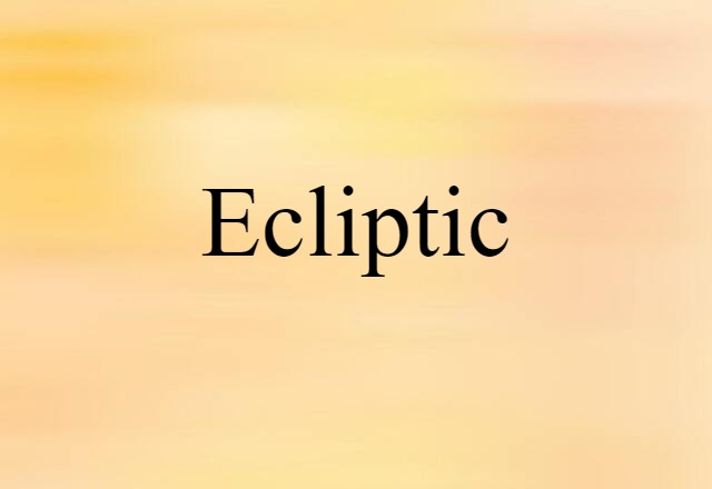 ecliptic