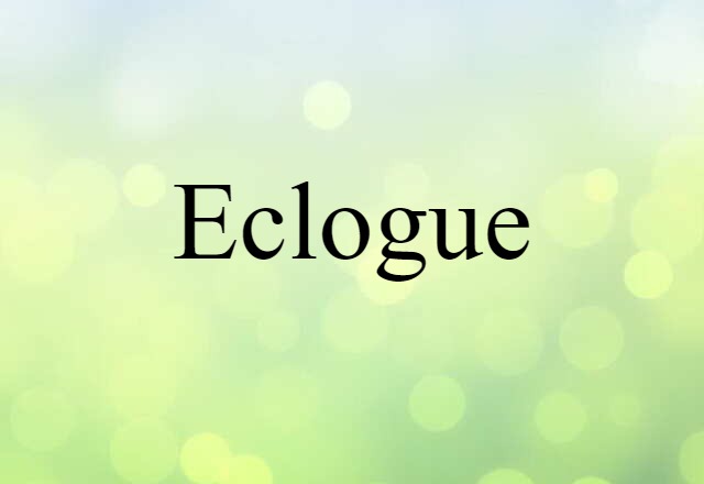 eclogue