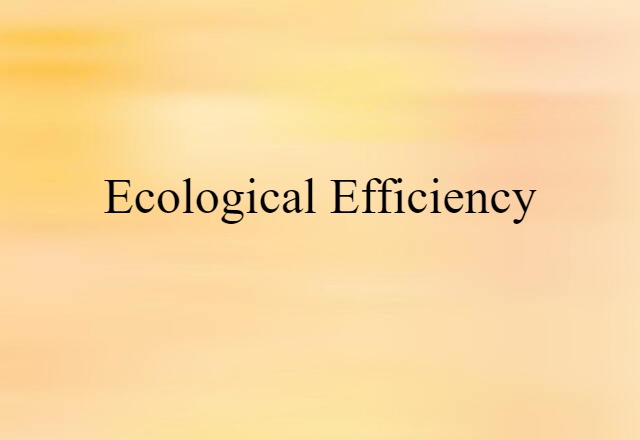 ecological efficiency