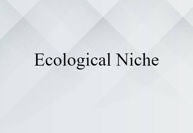 ecological niche