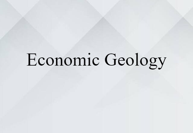 economic geology