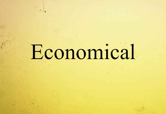 Economical (noun) Definition, Meaning & Examples