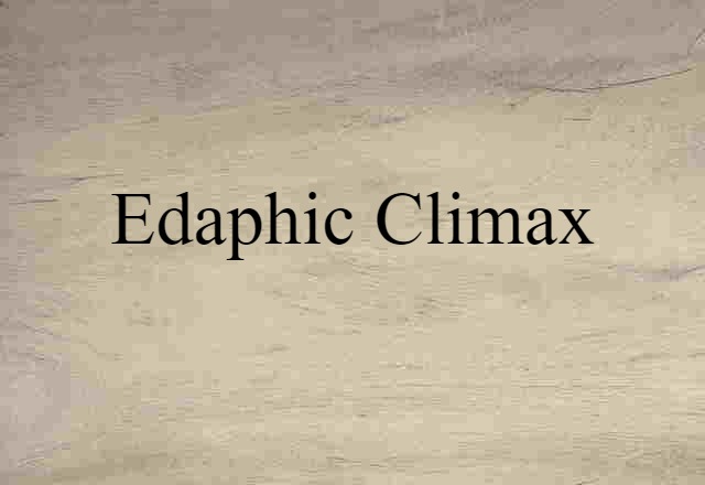 edaphic climax