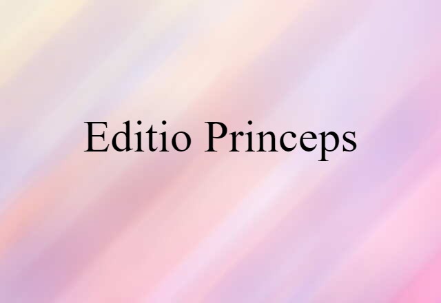 editio princeps