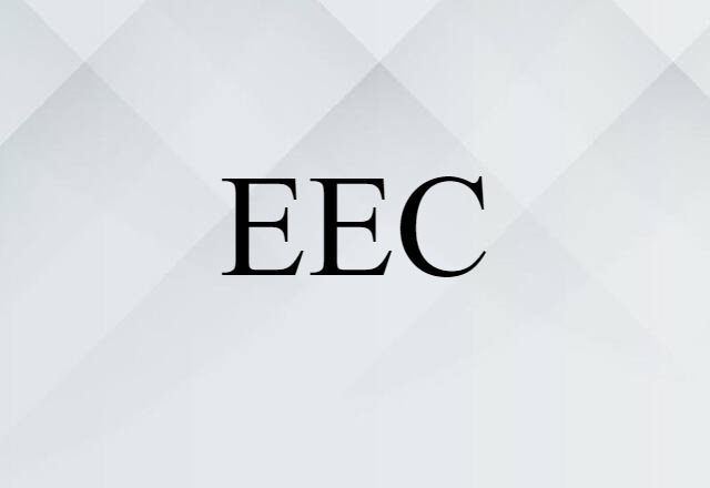 EEC (noun) Definition, Meaning & Examples