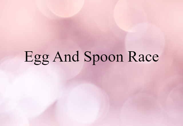 egg and spoon race