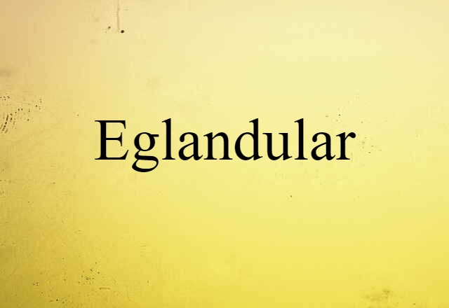 Eglandular (noun) Definition, Meaning & Examples