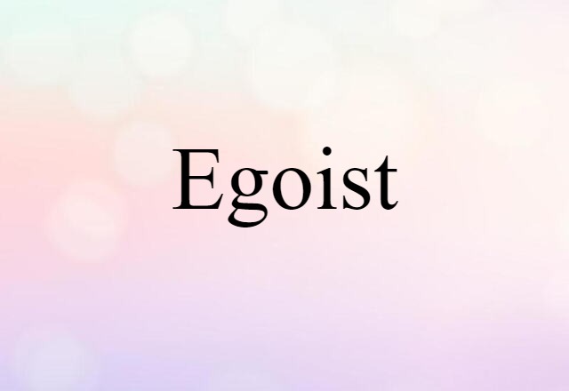 Egoist (noun) Definition, Meaning & Examples