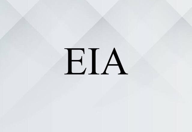 EIA (noun) Definition, Meaning & Examples