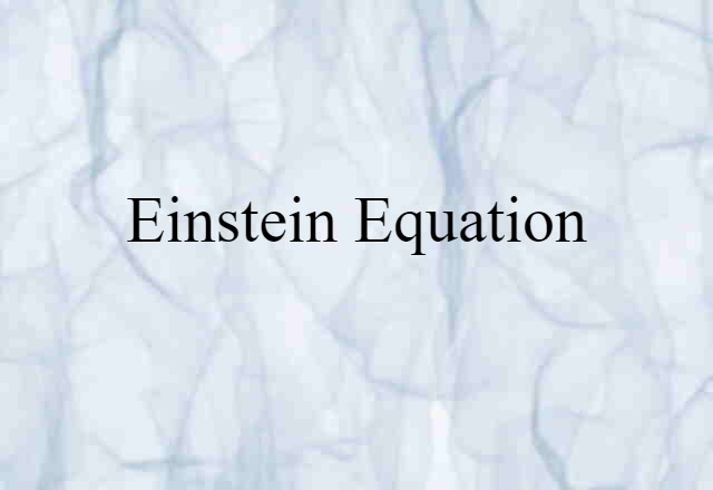 Einstein equation