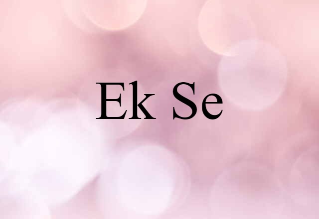 Ek Se (noun) Definition, Meaning & Examples