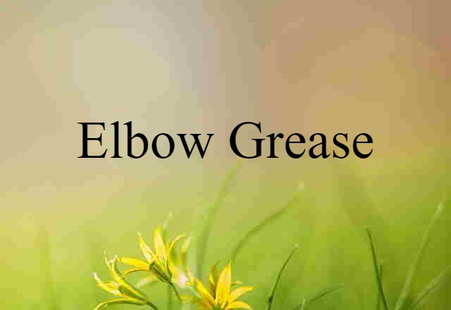 elbow grease