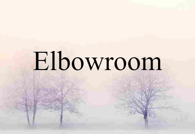 Elbowroom (noun) Definition, Meaning & Examples