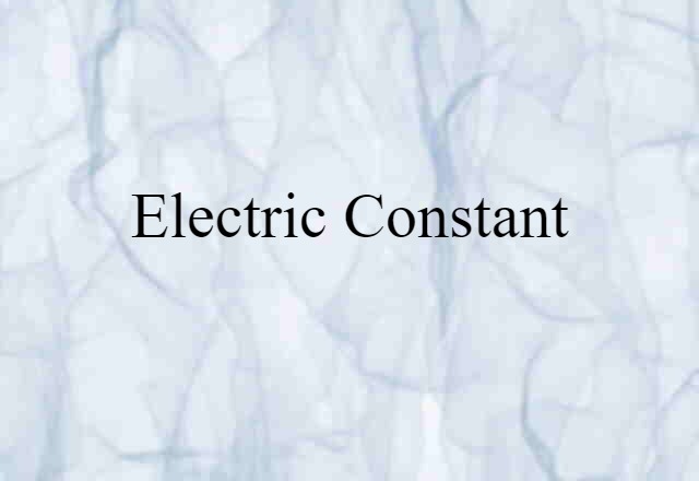 electric constant