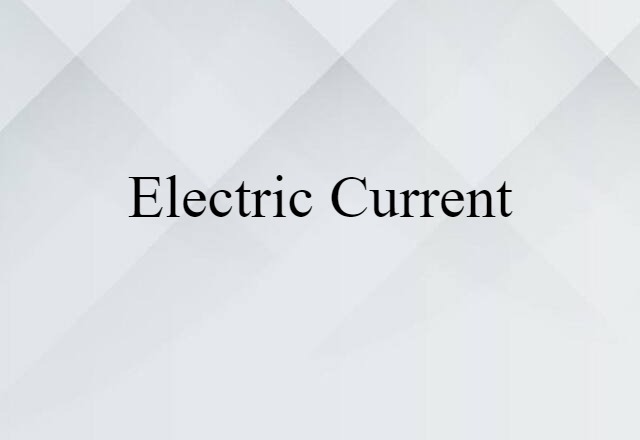 electric current