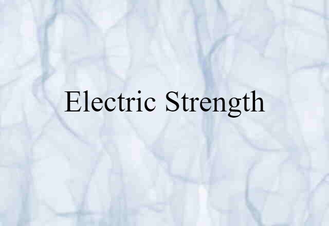 electric strength