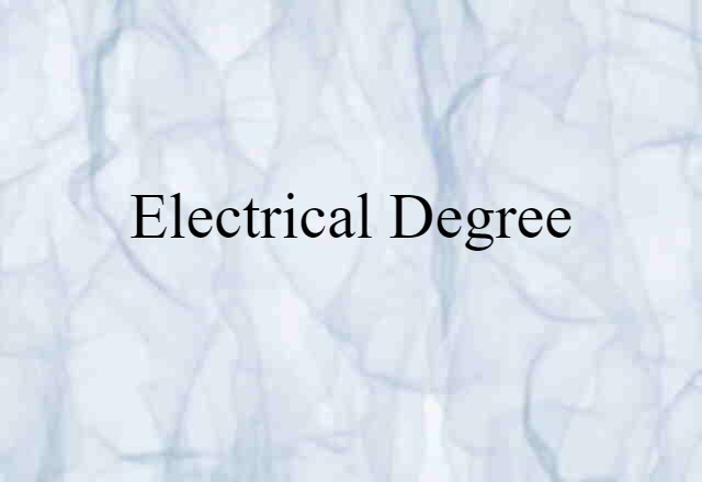 electrical degree