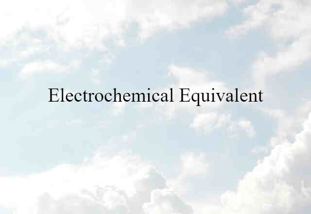 electrochemical equivalent