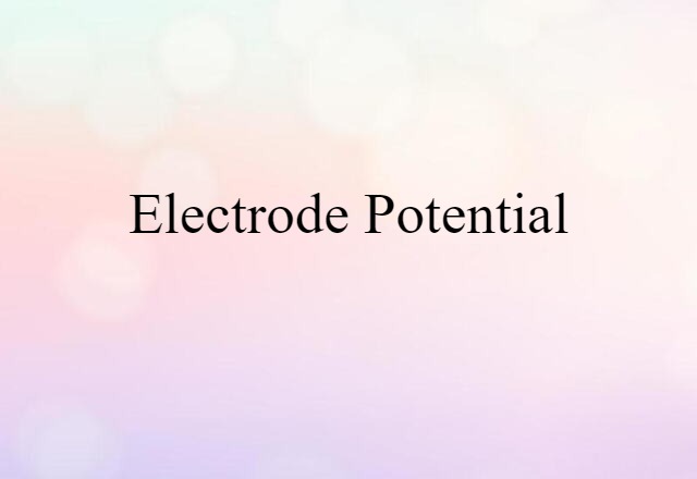 electrode potential