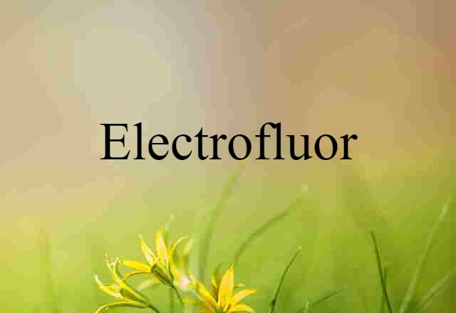 Electrofluor (noun) Definition, Meaning & Examples