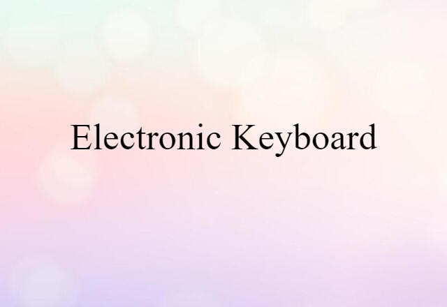 electronic keyboard