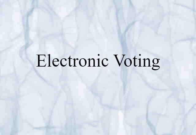 electronic voting