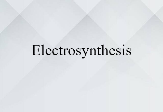 electrosynthesis