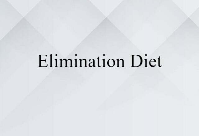 elimination diet