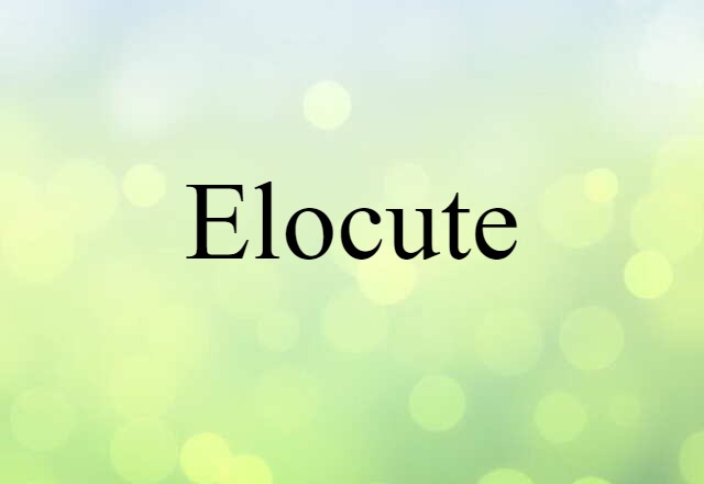 elocute