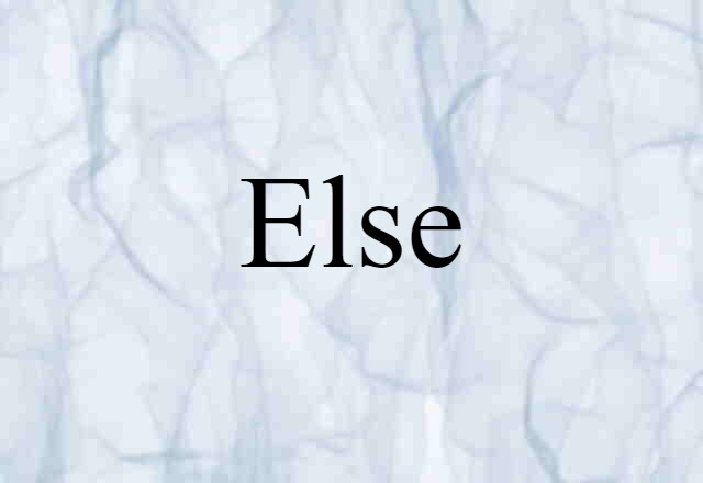 else