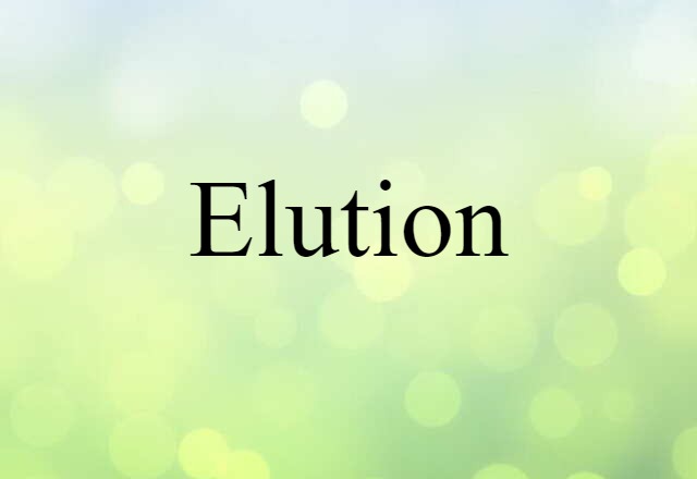 elution