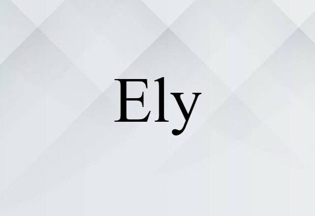 Ely (noun) Definition, Meaning & Examples