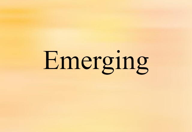 Emerging (noun) Definition, Meaning & Examples