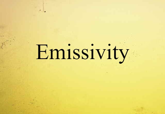 emissivity