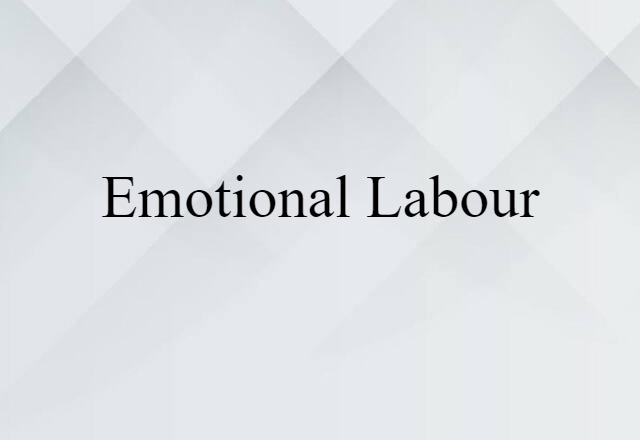 emotional labour