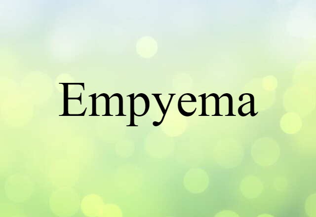 Empyema (noun) Definition, Meaning & Examples