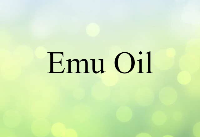 emu oil