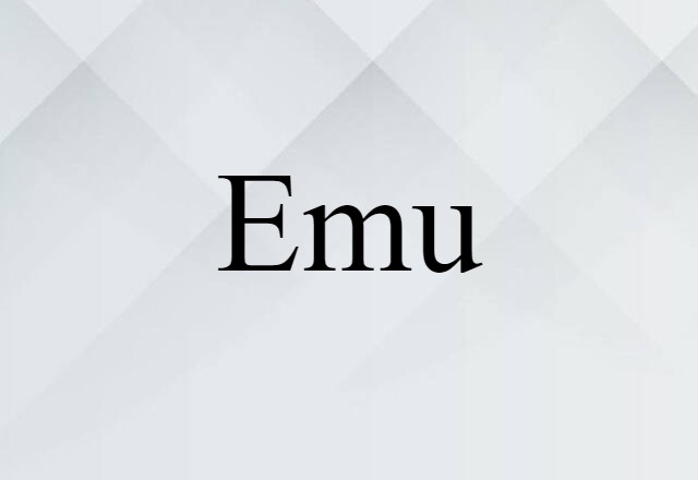 Emu (noun) Definition, Meaning & Examples