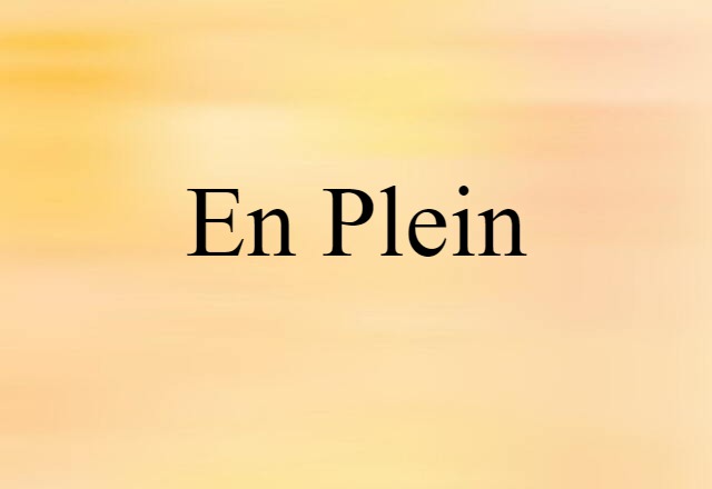 En Plein (noun) Definition, Meaning & Examples