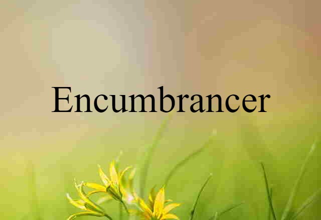 Encumbrancer (noun) Definition, Meaning & Examples