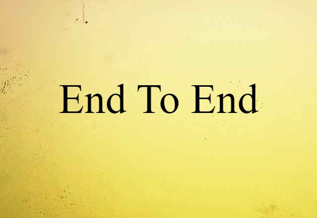 End To End (noun) Definition, Meaning & Examples