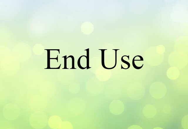 end use