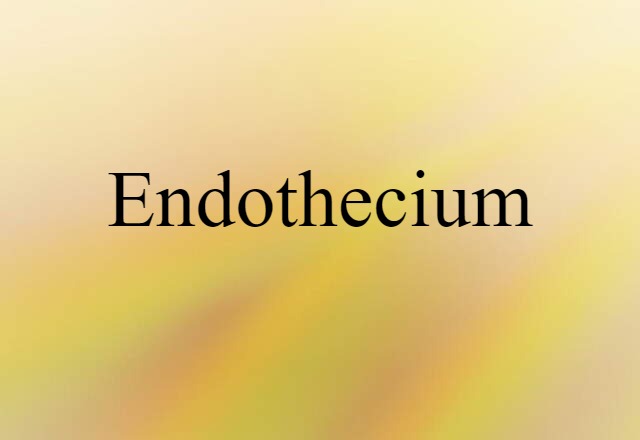 Endothecium (noun) Definition, Meaning & Examples