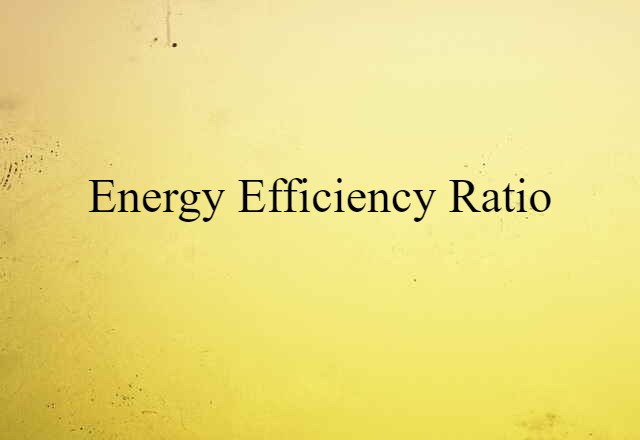 energy efficiency ratio