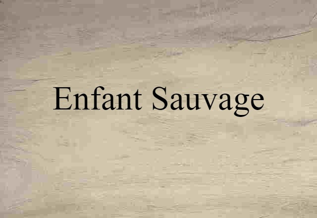 enfant sauvage