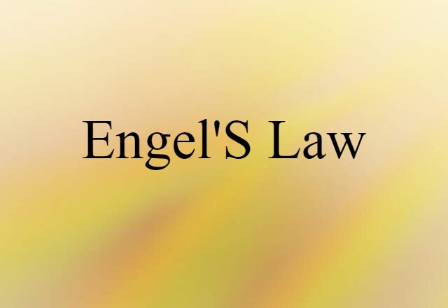 Engel's law